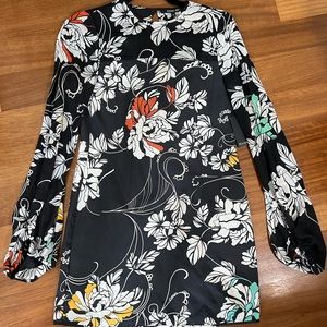 NWT Rachel Roy dress size 0, floral print long sleeve dress